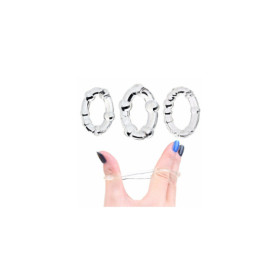 Pack 3 cockring transparents avec billes 